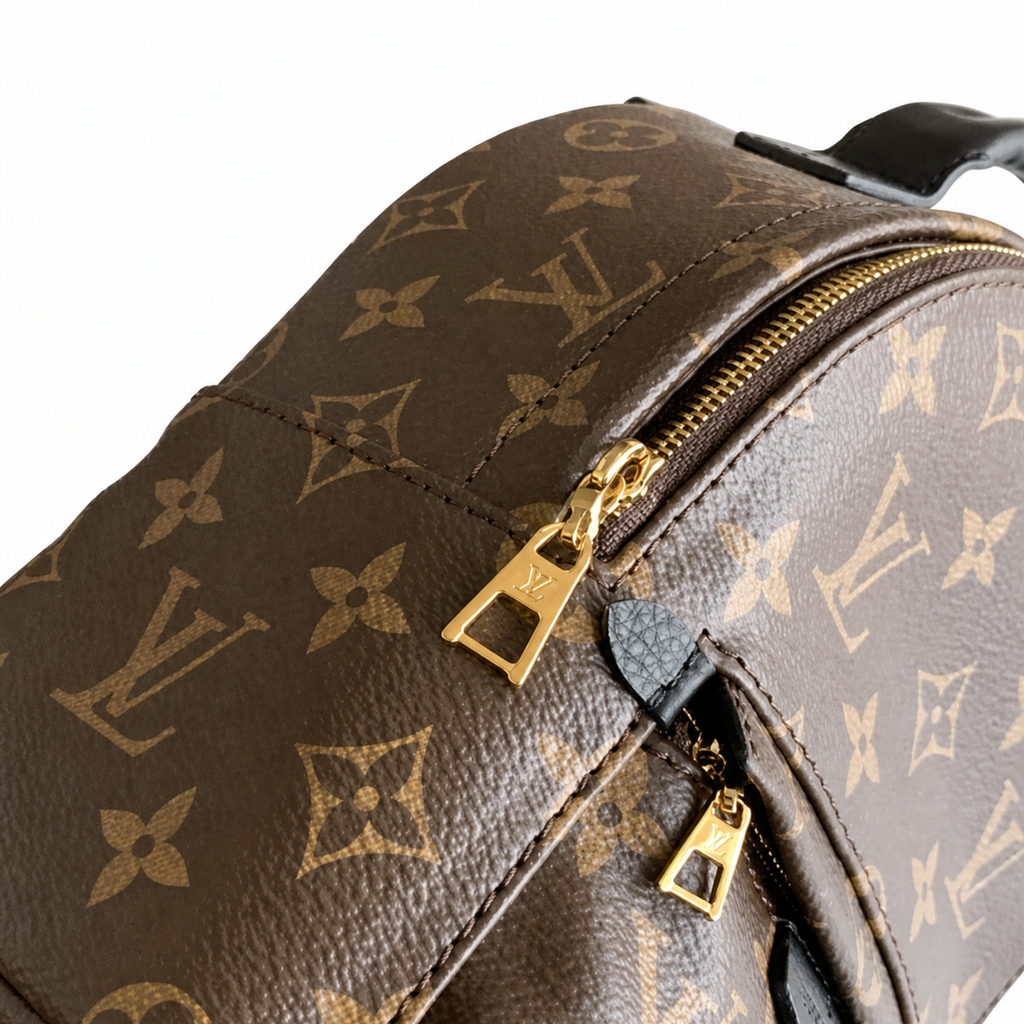 Louis Vuitton Mini Backpack — Monogram Canvas, Black Leather Straps & Gold Hardware