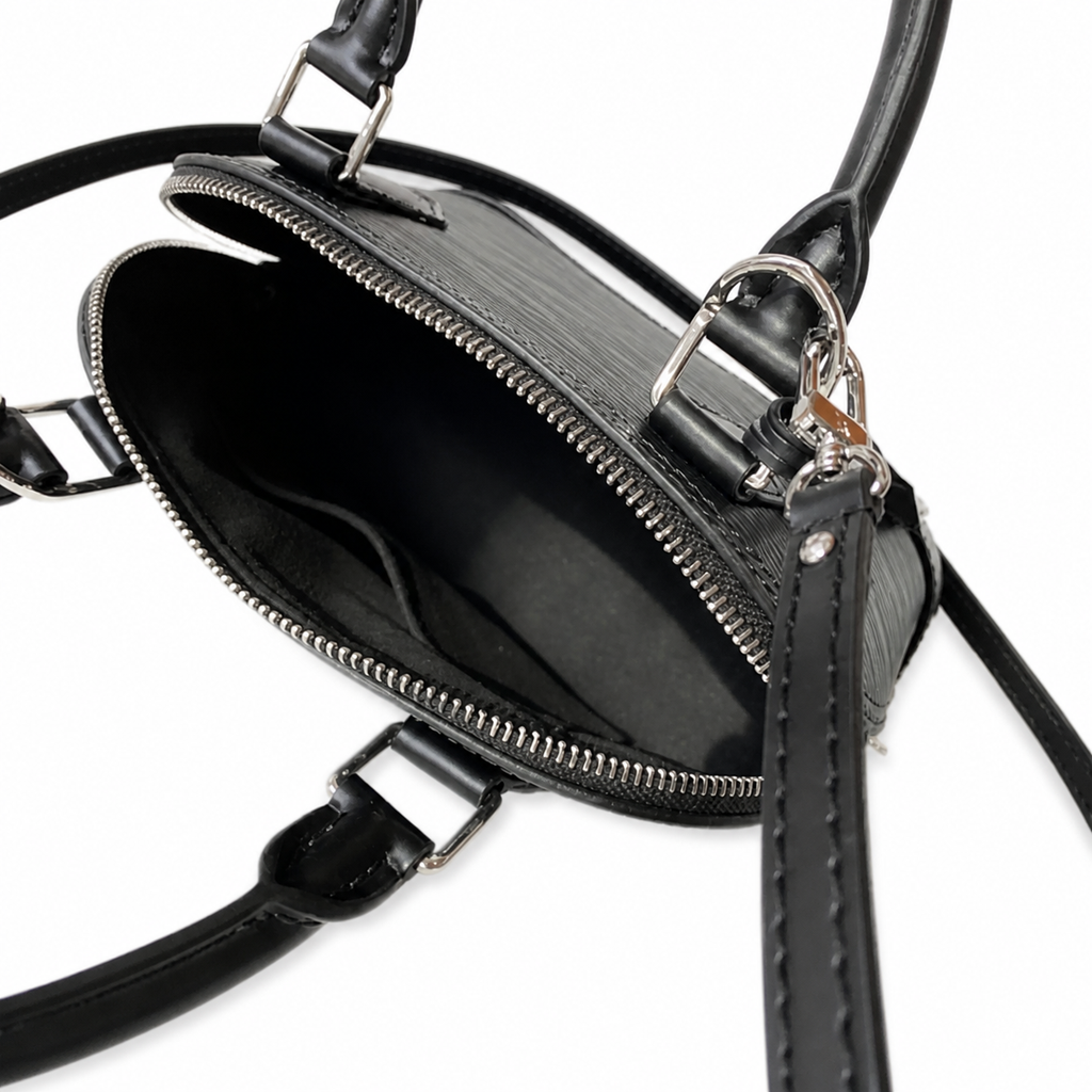 Louis Vuitton Alma BB — Epi Leather in Noir with Silver Lock & Key