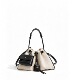 Cream Canvas Drawstring Bucket Bag with Detachable Mini Pouch
