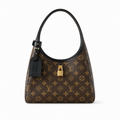 Louis Vuitton Triangle Sling — Monogram Canvas, Black Leather Strap & Gold Hardware