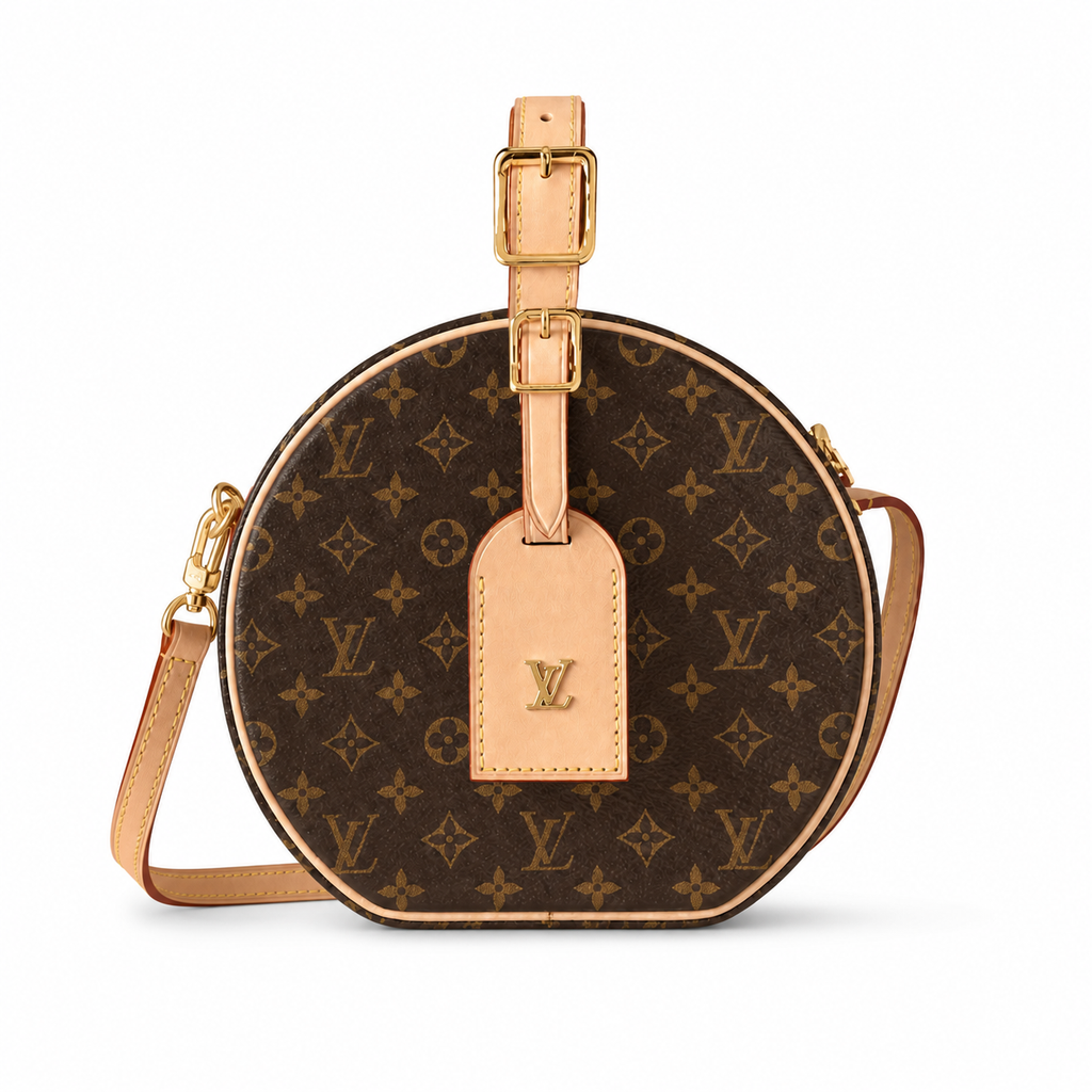 Louis Vuitton Boîte Chapeau — Monogram Canvas, Vachetta Piping & Edge Zipper