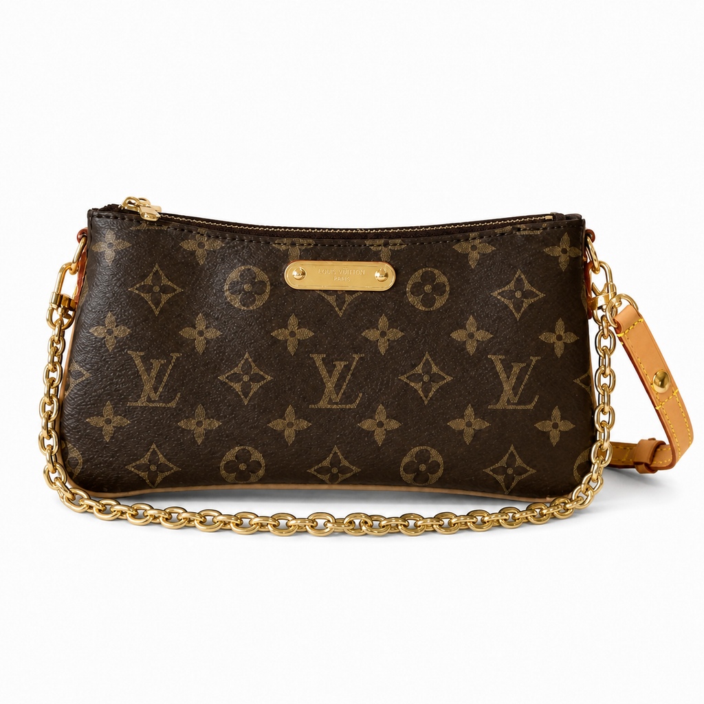Louis Vuitton Pochette Métis — Monogram Canvas, Wide Vachetta & Gold Chain