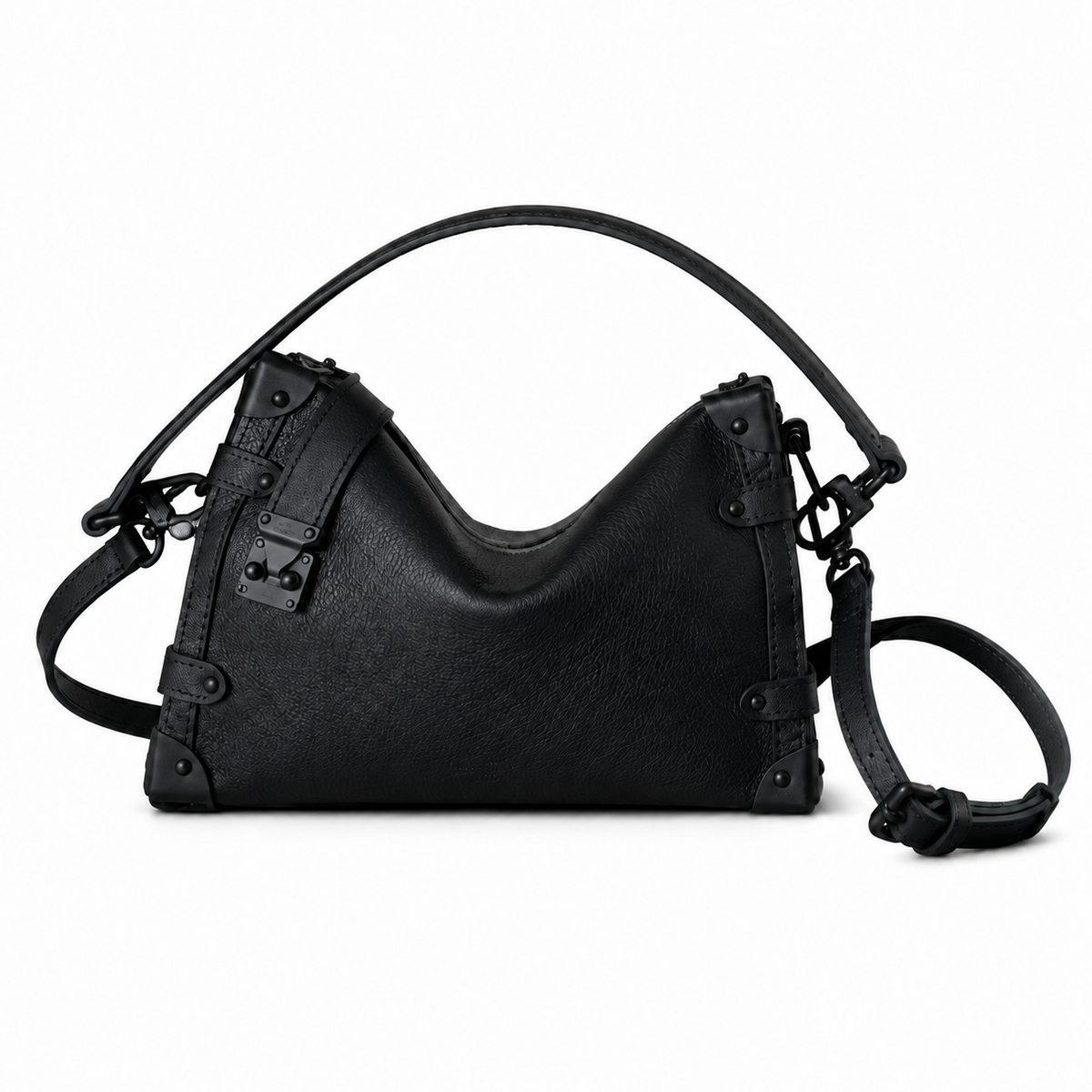Louis Vuitton Soft Trunk — Noir Taurillon Monogram, All-Black Hardware & Black Chain Strap