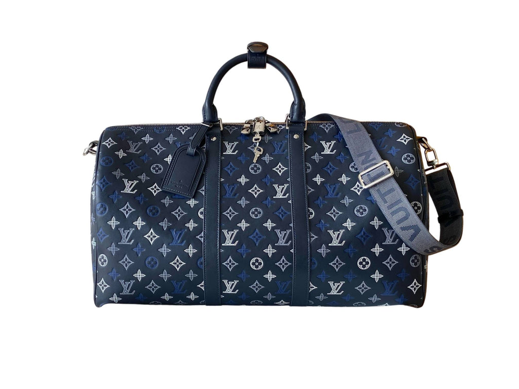 Louis Vuitton Keepall Bandoulière 55 — Navy Monogram Canvas