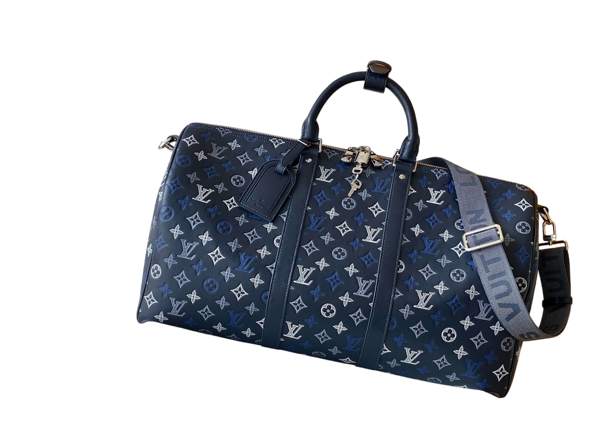 Louis Vuitton Keepall Bandoulière 55 — Navy Monogram Canvas