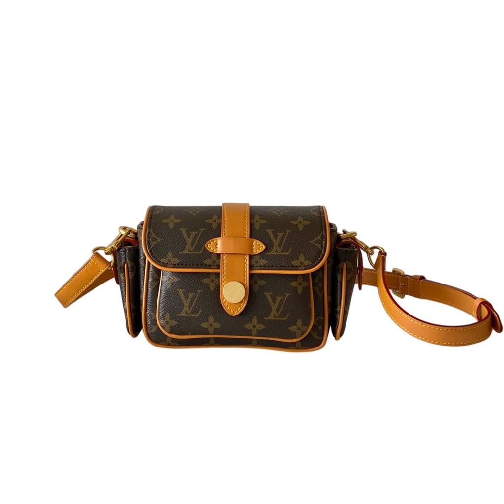 LV Monogram Flap Crossbody Bag | Vintage Gold Clasp Mini Bag